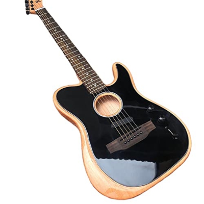 AURH Chitarra Elettrica, Chitarra Acustica, Chitarra A Doppio Scopo, Tastiera di Palissandro, Ponte di Palissandro XIXINYA (Color : Guitar, Size : 41 