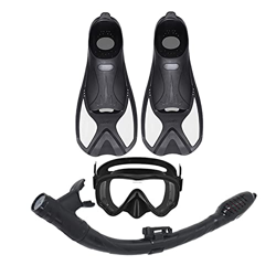 Spacmirrors Attrezzatura da snorkeling, Swim Gogglespanoramic View Anti-Fog Anti-Leak, Dry Topsnorkel Dive Pinne Kit Maschera Immersione Snorkel Gear precio