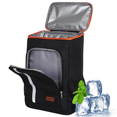 Psfghvz Zaino Termico 24L Borsa Termica Morbida Isolata, Zaino Termico Impermeabile a Perdite, Borsa Termica Leggera per Uomini Donne al Lavoro Escurs