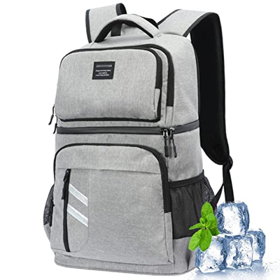 Psfghvz 32L Zaino Termico, Raffreddatore Termico Impermeabile Doppio Strato Termico Multifunzionale Zaino Termico per Uomini Donne Picnic Escursioni S