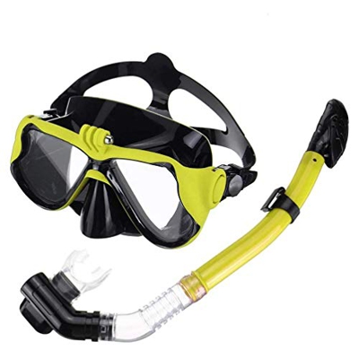 Spacmirrors Maschera Subacquea Maschera Subacquea Integrale Snorkel Scuba Nuoto Set Snorkeling a Secco Respiro Libero Cinturino Regolabile e Fibbie Ma