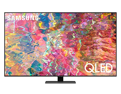 Samsung TV QLED QE50Q80BATXZT, Smart TV 50" Serie Q80B, QLED 4K UHD, Alexa e Google Assistant integrati, Carbon Silver, 2022, DVB-T2