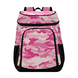 Rosa Camouflage Modello Militare Cooler Zaino Riutilizzabile Grande Capacità Zaino Isolato Borsa Cooler per Picnic Escursionismo Campeggio Pesca en oferta