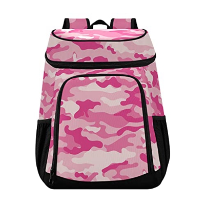 Rosa Camouflage Modello Militare Cooler Zaino Riutilizzabile Grande Capacità Zaino Isolato Borsa Cooler per Picnic Escursionismo Campeggio Pesca