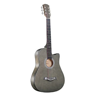 SheIRin Chitarra Acustica 38 Pollici Tutto in Tiglio per Principianti Viaggi per Adulti Corda in Acciaio di Dimensioni 3/4 Mano Destra