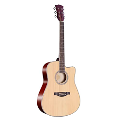 SheIRin Kit Pacchetto Chitarra Acustica Cutaway Acustica Guitarra da 41 Pollici con Custodia, accordatore, Cinturino, Capo, Corde, Panno per la Pulizi características