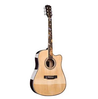 SheIRin Kit Chitarra Acustica per Principianti, Adulti, Adolescenti, Full Size, 41 Pollici, Cutaway Acustica Guitarra Starter Bundle Set