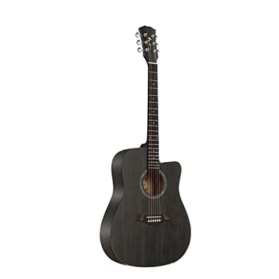 SheIRin 41 in Full Size principiante Tutto Legno Chitarra Acustica Starter Set con Custodia, Cinturino, capotasto, Corde, Plettri, accordatore - Natur