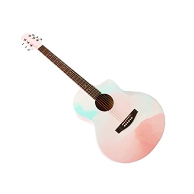 SheIRin Pacchetto per Principianti per Chitarra Acustica da 38 Pollici con Borsa Imbottita, Corde, Plettri, accordatore, Cinturino, Panno per lucidare