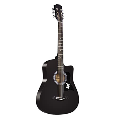 SheIRin Dreadnought Chitarra Acustica 41 Pollici Chitarra Principiante Bundle con Borsa Imbottita, Corde, Plettri, Accordatore, Cinghia, Panno per Luc