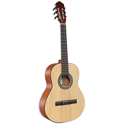 SheIRin Chitarra Acustica a Spalla mancante a grandezza Naturale da 36 Pollici per Principianti con Borsa, accordatore, Cinturino, Plettri, Chitarra, 
