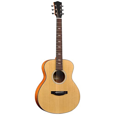 SheIRin Kit Pacchetto Chitarra Acustica da 36 Pollici con Custodia, accordatore, Cinturino, capotasto, Corde, Panno per la Pulizia e Plettri