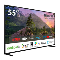 Hitachi 55HAK5350, Android Smart TV 50 Pollici, Ultra HD, HDR10, Dolby Vision, Bluetooth, Google Play, Chromecast integrato, Compatibile con Google As características