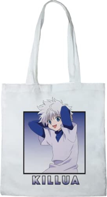 HUNTER X HUNTER TOTE BAG KILLUA, RIFERENZA: BWHUNTXBB002, BIANCO, 38 X 40 CM