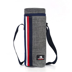 tieedhfu Borsa termica per bottiglia d'acqua Fodera in alluminio riutilizzabile Grande capacità Frutta Cibo Pranzo Raffreddamento Custodia calda, Grig en oferta