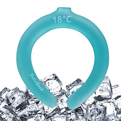 Shenrongtong Impacco di Ghiaccio al Collo - Cool Neck Wrap Ice Neckband,Collo di Raffreddamento Fasce per Il Collo di Raffreddamento indossabili per I