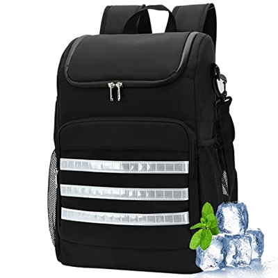Psfghvz Zaino Termico Isolato, Morbida Impermeabile Borsa Termica 28 Lattine Leggero Pranzozaino per Uomini Donne Picnic Escursionismo Spiaggia Campeg