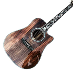 Nuova Serie Dc. Chitarra Acustica Completa Koa Ebony Dingerboard Inlays Abalone 45 Solid Koa Guitar AMINIY (Color : Guitar And Fishman, Size : 41 Inch en oferta