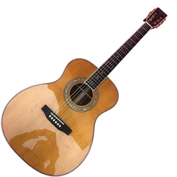 Chitarra Acustica, Tastiera di Ebano, Pesce Osso vincolante Solido Cedro Top Om Om in Stile Chitarra, Palissandro Posteriore e Lati AMINIY (Color : Gu precio