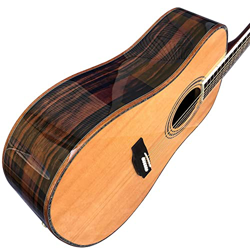 Chitarra Acustica in Alto da 41 Pollici Top D Style, 12 Corde Ebano Body Cocobolo Body Guitarra AMINIY (Color : 6 Strings Guitar, Size : 41 Inches) características