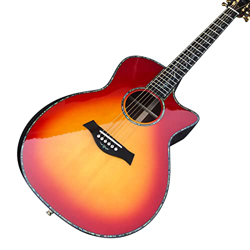 Nuova Serie Ciliegia. PS14. Acoustic Guitar Factory Custom Abalone Pearl Pearl Ebano Tickerboard Solid Spruce Guitarra AMINIY (Color : Guitar And Fish en oferta