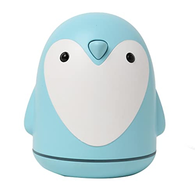 Veumoie Umidificatore per Aromi da 220 Ml Simpatico Pinguino Diffusore d'Aria USB per Diffusore di Oli Essenziali per Auto da Ufficio nel Casa (Blu)