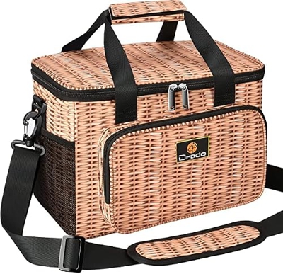 Oumuik 20L Borsa termicPicnic Borsa Borsa Termica Porta Pranzo ，motivo giallo