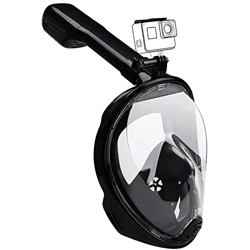 Maschera da Snorkeling panoramica a 180 Gradi, antiappannamento a Pieno facciale e Design a Prova di perdite, Supporto per Fotocamera Sportiva, Masche características