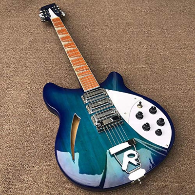 12 String Electric Guitar Blue Paint Chitarra Elettrica Guitars A Corda d'Acciaio Acustico Acoustic XIXINYA (Color : Guitar, Size : 40 Inches)