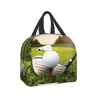 Borse da pranzo per mazze da golf e palline da golf per le donne Borsa termica portatile Borsa per il pranzo isolata riutilizzabile grande con tasca p