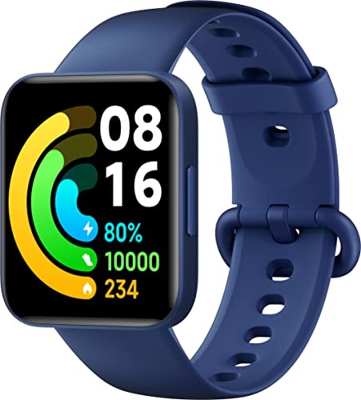 POCO Watch (Blue), Misurazione SpO2, Battito Cardiaco, Display AMOLED da 1,6", GPS, Resistenza all'acqua ATM, Blu, Versione Italiana