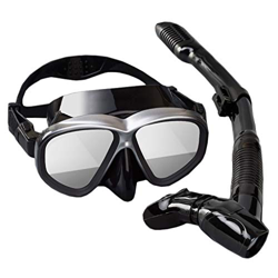QHYXT Maschera da Snorkeling antiappannamento Occhialini da Sub Fibbia di Regolazione in Vetro temperato Attrezzatura per Adulti Completamente asciutt características