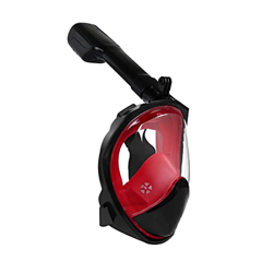 QHYXT Maschera Subacquea Cuba Snorkeling Respiratore Occhiali per Bambini Maschera per Adulti Occhiali Attrezzatura per l'allenamento (Nero Rosso S) en oferta