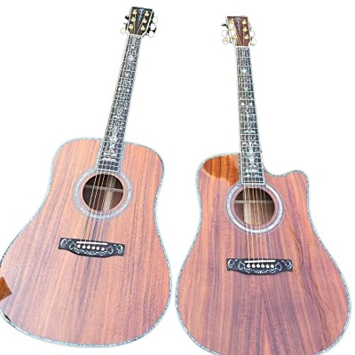 Pieno e Taglia Tutta la Chitarra Acustica koa koa Chitarra elettrica Acustica Fatta a Mano Reale Abalone Classica Chitarra Acustica spedizione Gratuit