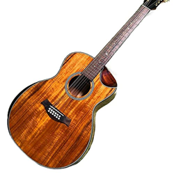 Chitarra Acustica a 12 Corde Koa 12 Corde, Fabbrica Personalizzata Solid Koa Guitar AMINIY (Color : Guitar And A11, Size : 41 Inches) en oferta