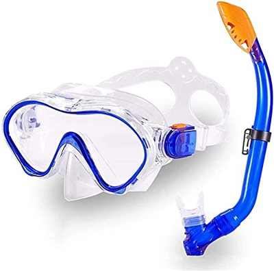 Maschere subacquee per snorkeling a pieno facciale Maschere per snorkeling per bambini Set Tutti i tubi per la respirazione a secco Occhialini antiapp