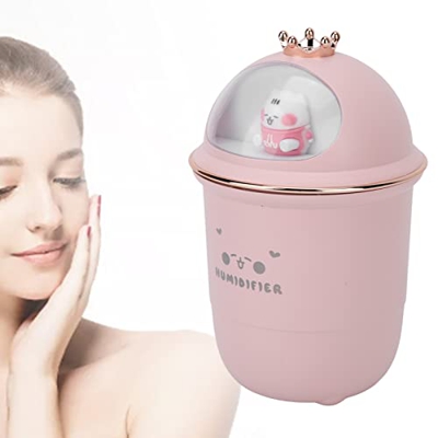 Mini Umidificatore Ad Ultrasuoni, Umidificatori Portatili Alimentati Tramite USB, Funzione di Luce Notturna, Capacità Ultra Silenziosa di 350 Ml, Nebb