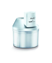 bamix Accessorio SliceSy per tutti i frullatori a immersione bamix da 180 watt, incl. 5 lame, Robot da cucina multifunzione per tagliare, macinare, tr en oferta