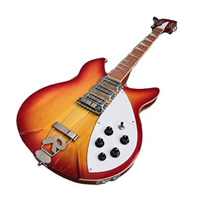 AURH Chitarra elettrica Rosso Rosewood Fingerboard 12 Stringa Chitarra elettrica Chitarra Acustica Chitarre a Corda d'Acciaio Acustico XIXINYA (Size :