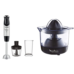Moulinex Dd6578 Quickchef 2In1 Frullatore A Immersione, Tecnologia Powelix, 2 Accessori & Pc1208 Ultra Compact Spremiagrumi Elettrico Con Accensione E en oferta
