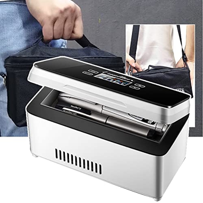 咚呱 Scatola Refrigerata Portatile per Insulina, 26 Ore di Durata della Batteria / 3 * Batteria, Display A LED, 0-18 ℃ Borsa Frigo per Farmaci da Viaggi