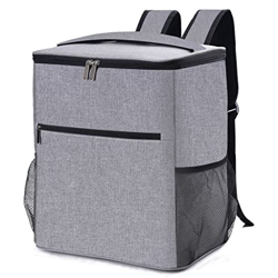 Capacity Ice Bag Cooler Backpack Portable Thermal Bag Men Women Refrigerator Picnic Waterproof Food And Beet Storge Bag (Color : Gray Size : 36.5cm) en oferta