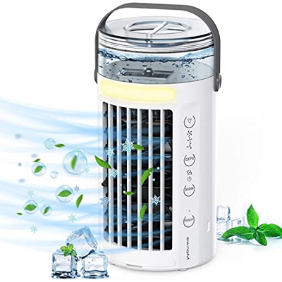 VVLXRIC Raffredda Stanza, Raffreddatore Ad Aria 4 in 1 Clima Portatile Senza Tubo, Protezione Ambientale Ventilatore Piccolo, per Qualsiasi Stanza, Uf