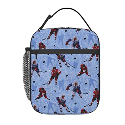 Borsa da pranzo isolata impermeabile Tote Box riutilizzabile Borsa da viaggio portatile - Giocatori di hockey Sport invernali precio