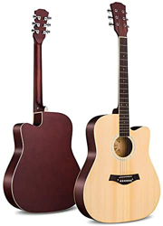 Full Size Guitar Ballad Wooden Guitar Adult Rock Beginner Practice 41 inch Rosewood Portable Travel Musical Instruments with Backpack Beginner Acousti características