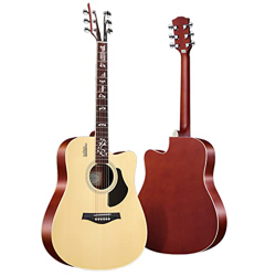 SheIRin Chitarra Acustica per Principianti Adulti Mini Cutaway 41 Pollici Acustica Guitarra Bundle Kit con Borsa Tuner Capo String Strap en oferta