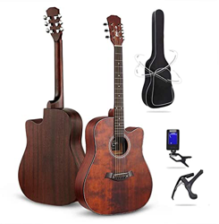 Full Size Guitar Acoustic Guitar 41 inch Ballad Guitar Retro Wooden Guitar Beginner Adult Travel Musical Instruments Spruce Beginner Acoustic Guitar S precio