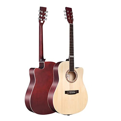 SheIRin Chitarra Acustica Full Size Guitarra Acustica Kit per Principianti per Adolescenti Adulti con Cinturino per Borsa Accordatore per Corde Capo D