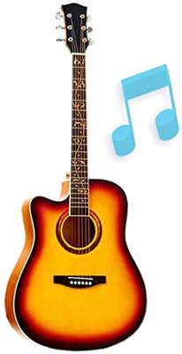 Full Size Guitar Acoustic Guitar Adult Beginner Practice 41 Inches Folk Pop Music Rock Loud Sound Travel Musical Instruments Beginner Acoustic Guitar 