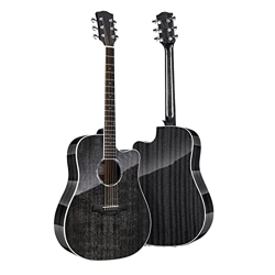 SheIRin Chitarra acustica a spalla mancante per principianti - Dimensioni standard 6 corde Dreadnought Finitura in oro naturale con custodia, accordat precio